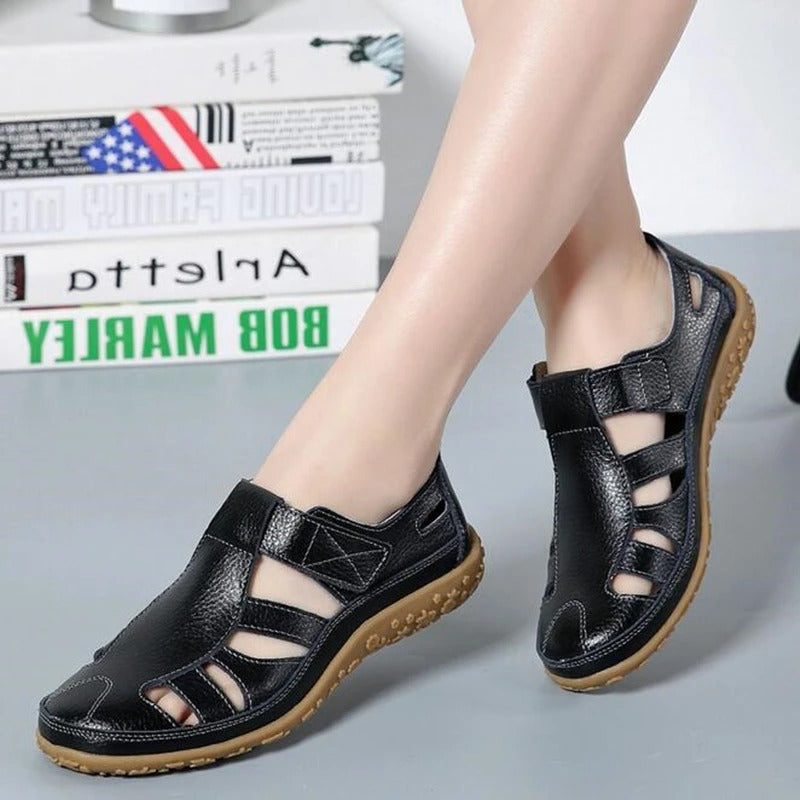 (⏰Aktion – 50% Rabatt 🔥) Klassische Sommersandalen aus hochwertigem Leder mit weicher Sohle für Komfort und Vielseitigkeit.