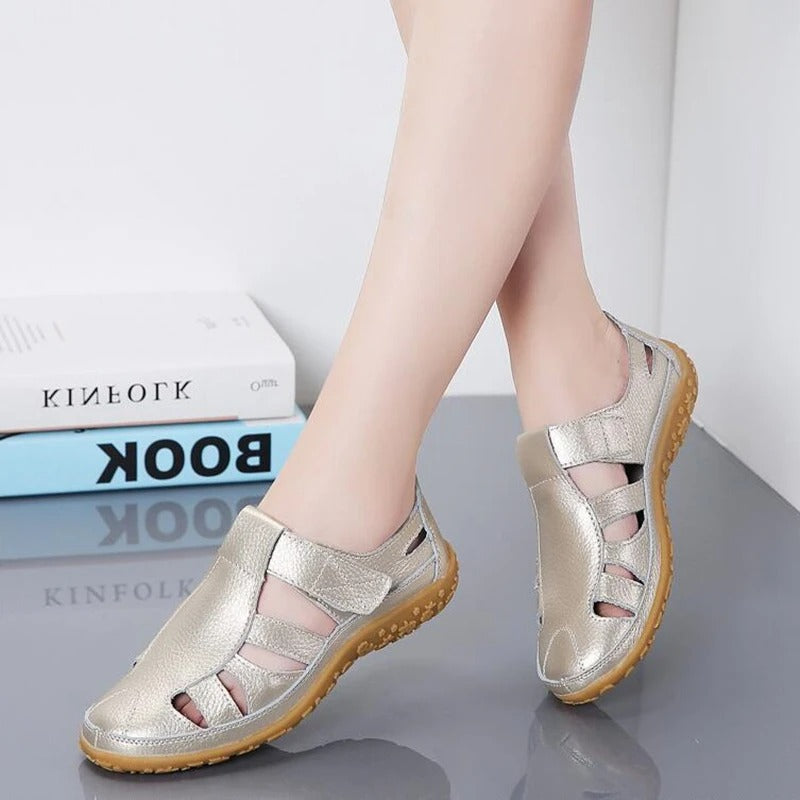 (⏰Aktion – 50% Rabatt 🔥) Klassische Sommersandalen aus hochwertigem Leder mit weicher Sohle für Komfort und Vielseitigkeit.