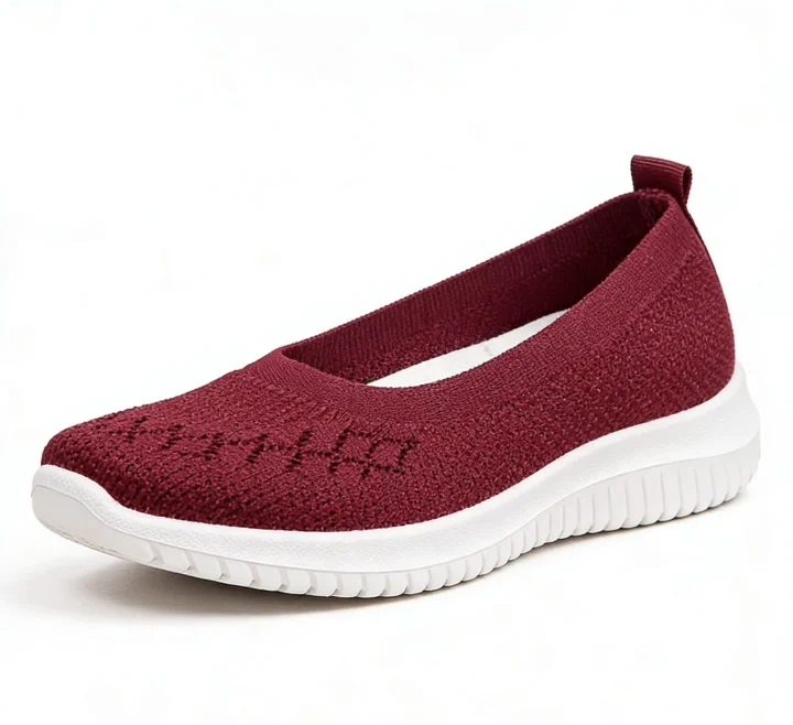 2026 Neue Vintage-Stoffschuhe für Damen, flache Strickschuhe mit Schnalle, Damenschuhe für Frühling und Herbst, Freizeitschuhe für Frauen mittleren Alters und ältere Mütter.