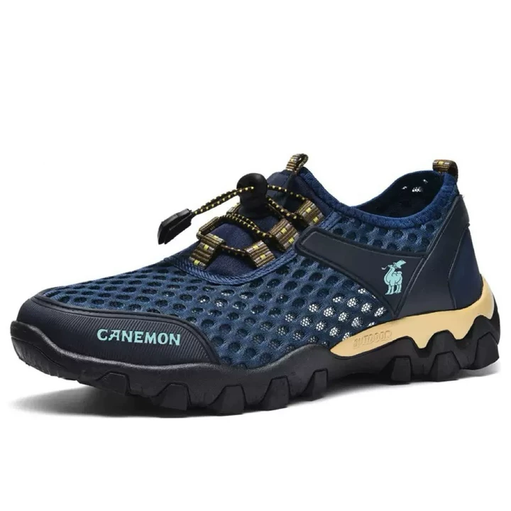 Atmungsaktive Herren-Sportschuhe aus Mesh-Gewebe für den Sommer, ideal zum Wandern, Waten und für Reisen. Leichte und bequeme Schuhe für Herren.