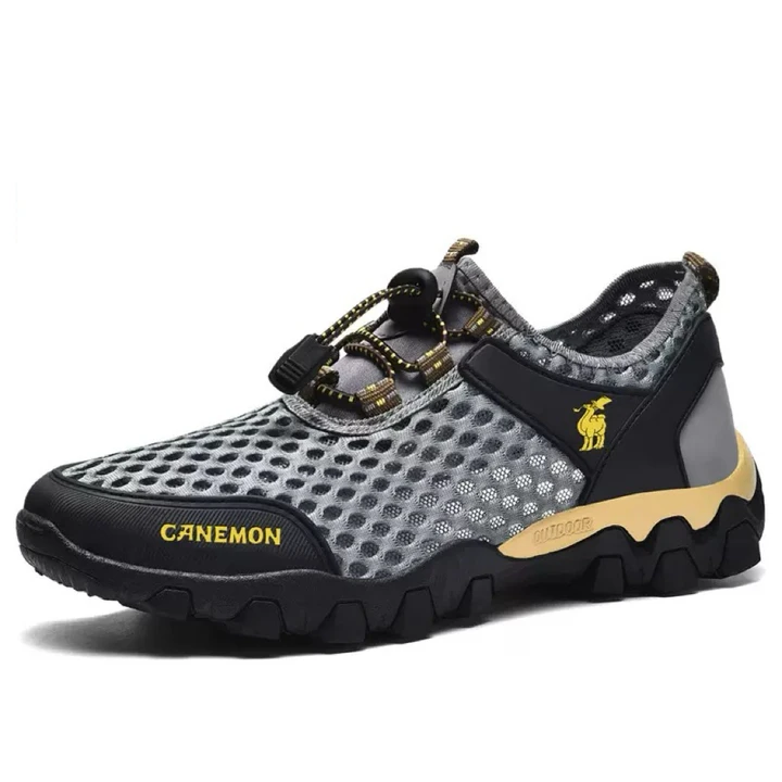 Atmungsaktive Herren-Sportschuhe aus Mesh-Gewebe für den Sommer, ideal zum Wandern, Waten und für Reisen. Leichte und bequeme Schuhe für Herren.