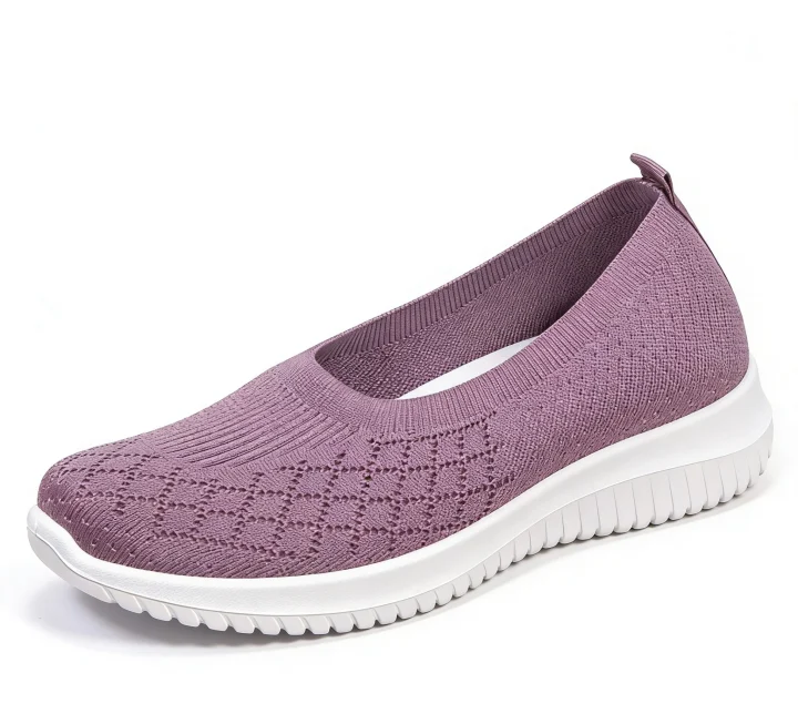 2026 Neue Vintage-Stoffschuhe für Damen, flache Strickschuhe mit Schnalle, Damenschuhe für Frühling und Herbst, Freizeitschuhe für Frauen mittleren Alters und ältere Mütter.