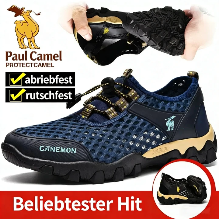 Atmungsaktive Herren-Sportschuhe aus Mesh-Gewebe für den Sommer, ideal zum Wandern, Waten und für Reisen. Leichte und bequeme Schuhe für Herren.