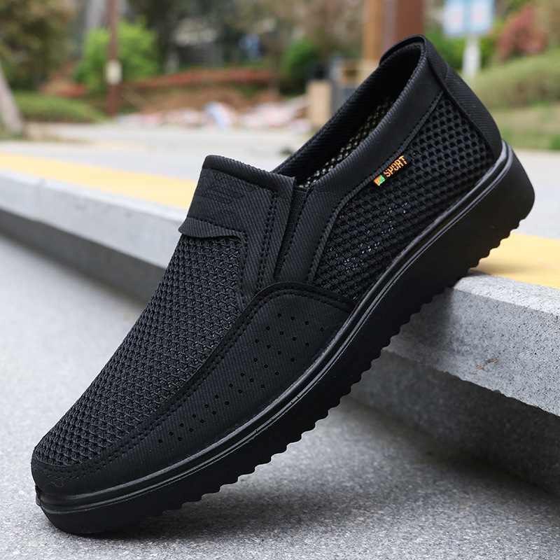 Cross-Border Foreign Trade Large Size Men'S Shoes Summer Mesh New Men'S Cloth Shoes Breathable Slip-On Casual Polyurethane Sandals