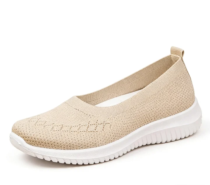 2026 Neue Vintage-Stoffschuhe für Damen, flache Strickschuhe mit Schnalle, Damenschuhe für Frühling und Herbst, Freizeitschuhe für Frauen mittleren Alters und ältere Mütter.