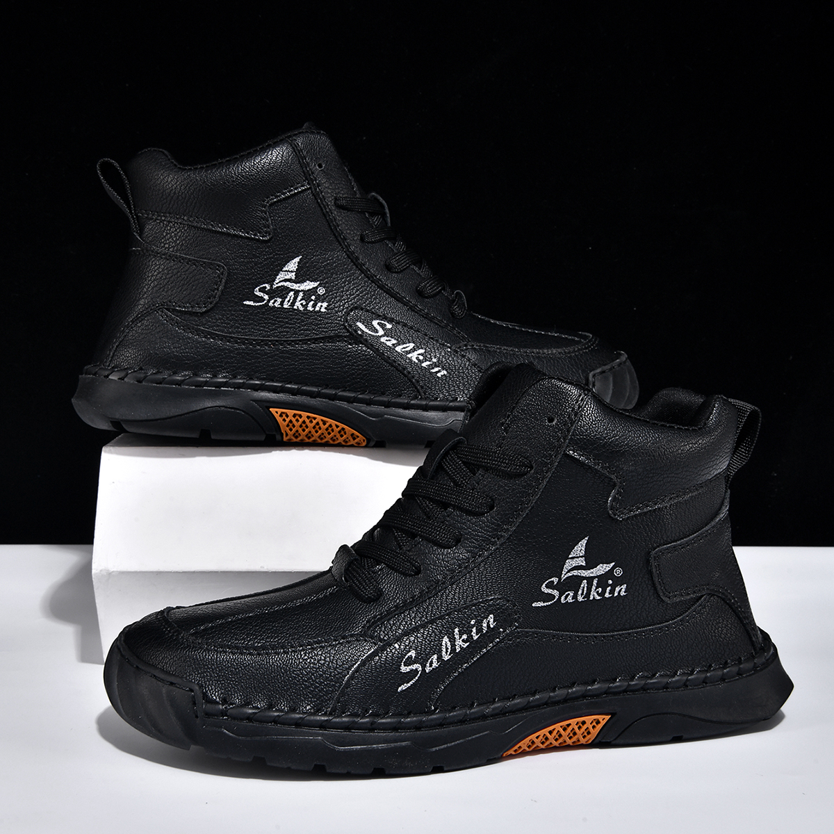 Men's Orthopedic Leather Shoes - Wide Toe | Waterproof | Structured Support | Non-Slip | Anti-Wear | Comfortable