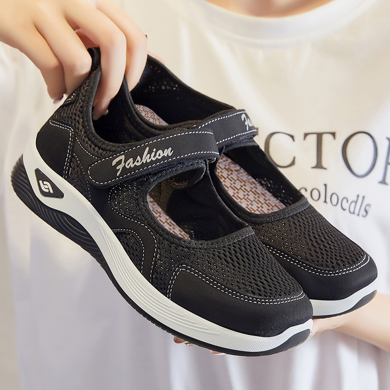 Women's Woven Orthopedic Breathable Soft Shoes Outdoor Comfort Casual Fashion Sneakers Slip on Diabetic Foam Shoes Arch Support