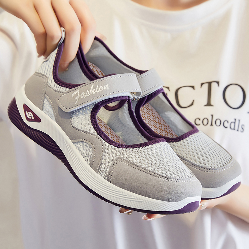 Women's Woven Orthopedic Breathable Soft Shoes Outdoor Comfort Casual Fashion Sneakers Slip on Diabetic Foam Shoes Arch Support