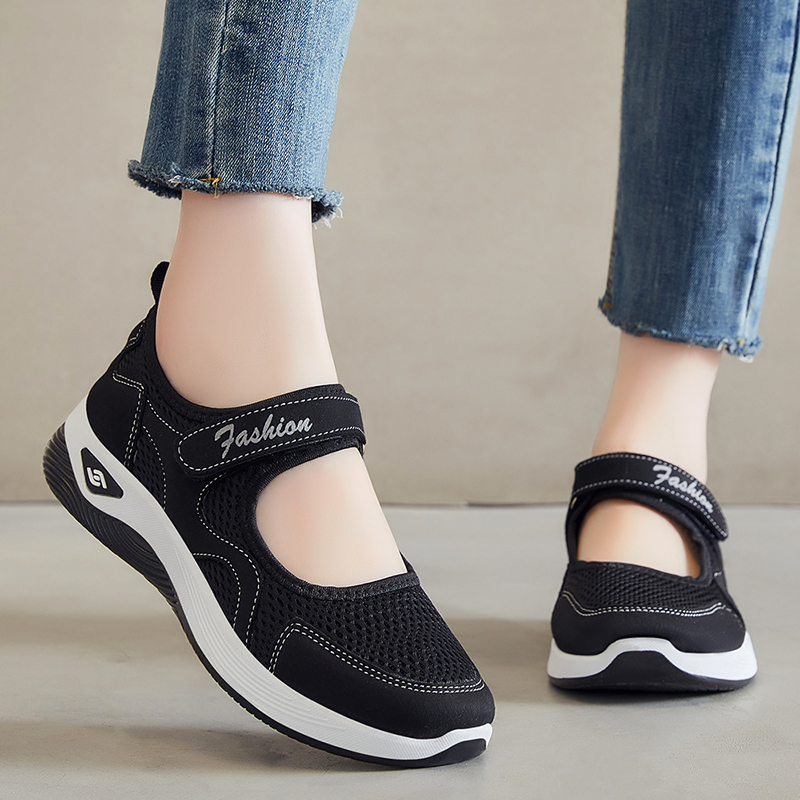 Women's Woven Orthopedic Breathable Soft Shoes Outdoor Comfort Casual Fashion Sneakers Slip on Diabetic Foam Shoes Arch Support