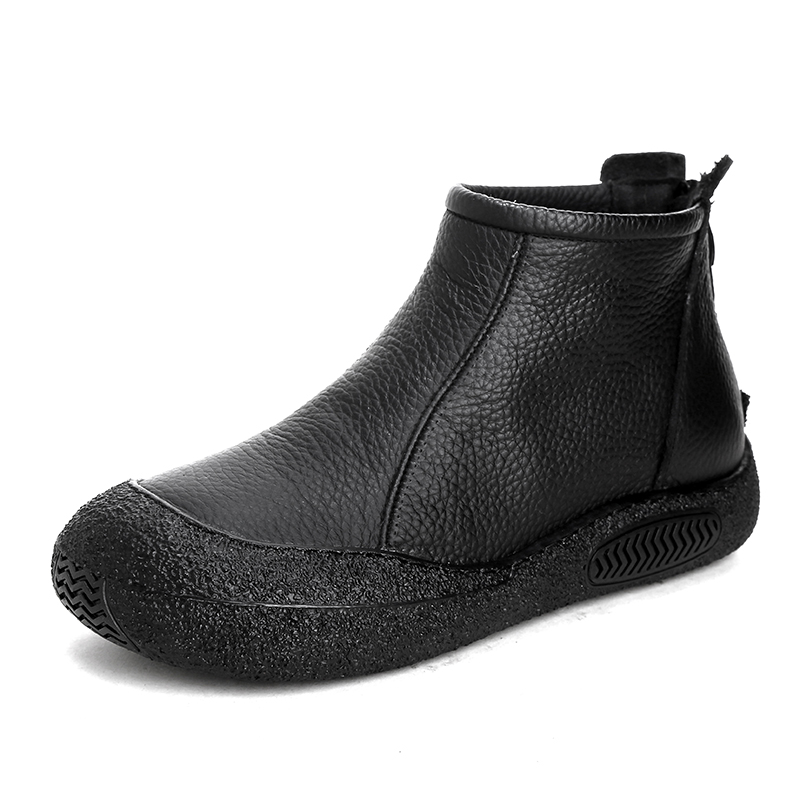 🌸🎉 Trendy Must-Have! Only a Few Left! ✨🥿💫Women's Everyday Comfort Non-Slip Arch Support Leather Back Zipper Boots