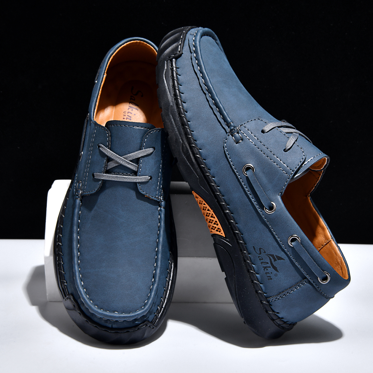 Men's Orthopedic Walking Boots - Built-In Arch Support Non-Slip Ankle Support Comfortable Hiking Boots