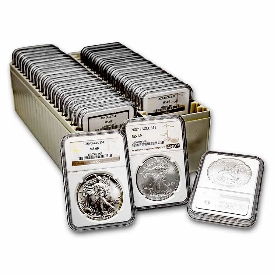 💥Last 10 sets!!️🔥1986 - 2026 American Silver Eagle Coin Complete Date Set NGC MS69 (42PCS)