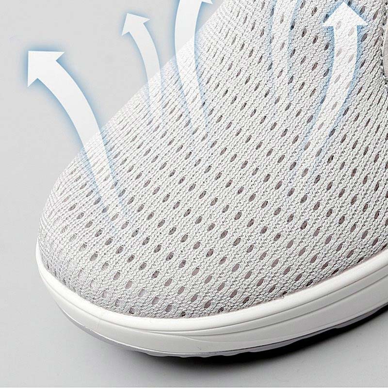 Women's Sporty Platform Fabric Daily Slip-On Walking Sneakers