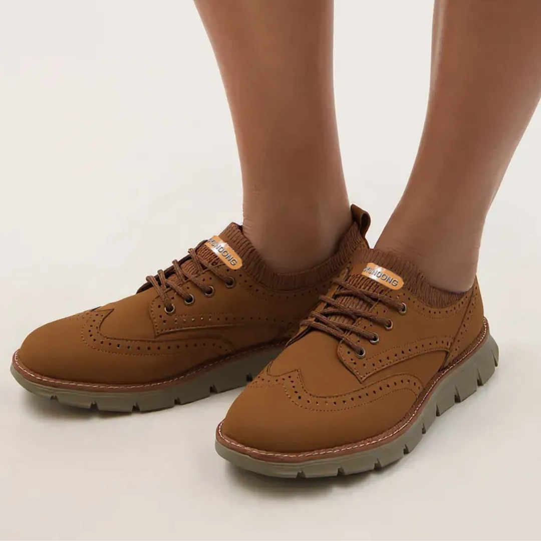 Orthopedic Men Shoes Genuine Vegan Leather Ultra Comfortable Lightweight Casual Shoes