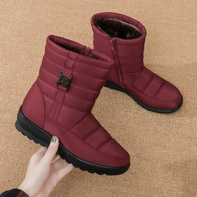 Women's Side Zipper Waterproof Snow Boots