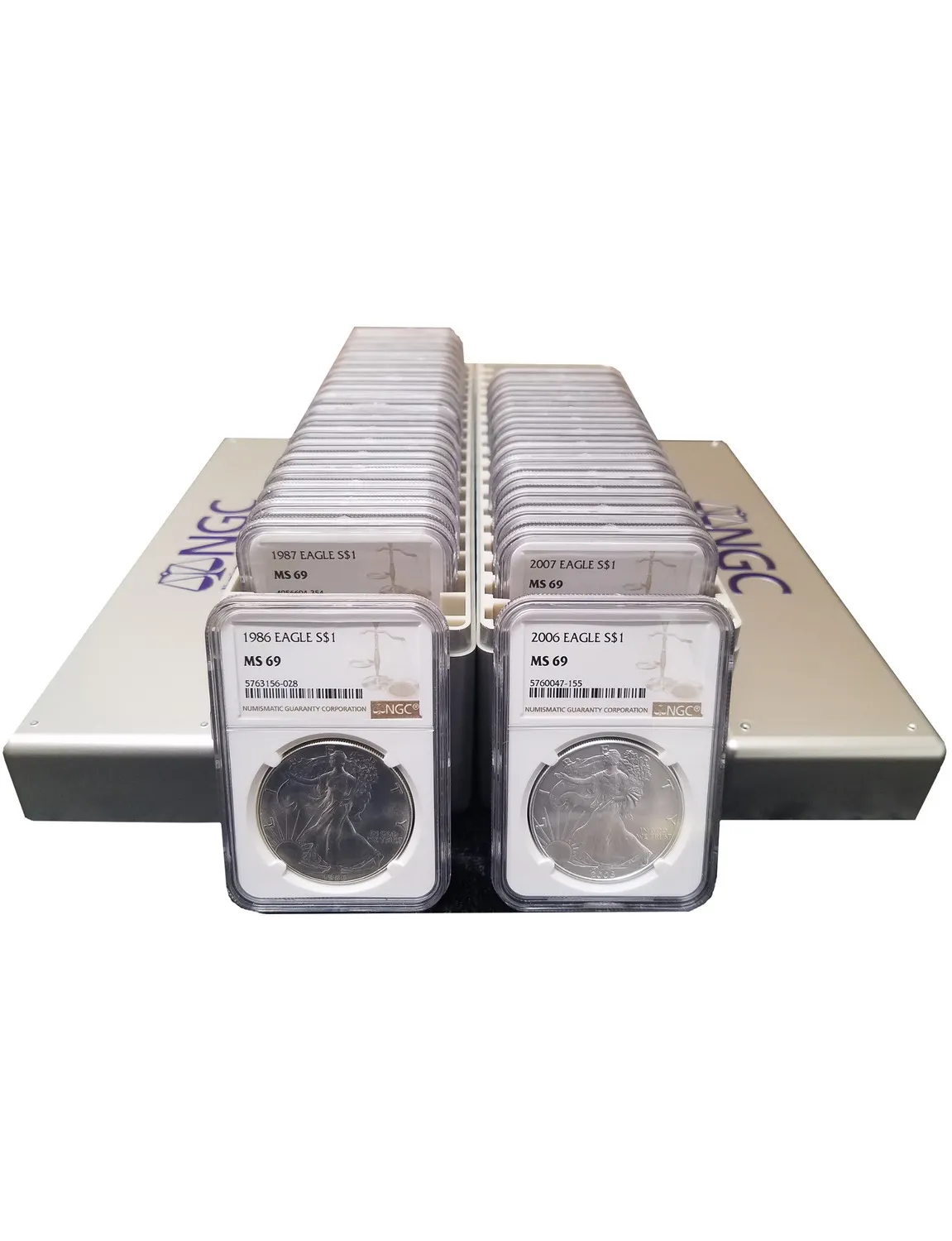 💥Last 10 sets!!️🔥1986 - 2026 American Silver Eagle Coin Complete Date Set NGC MS69 (42PCS)