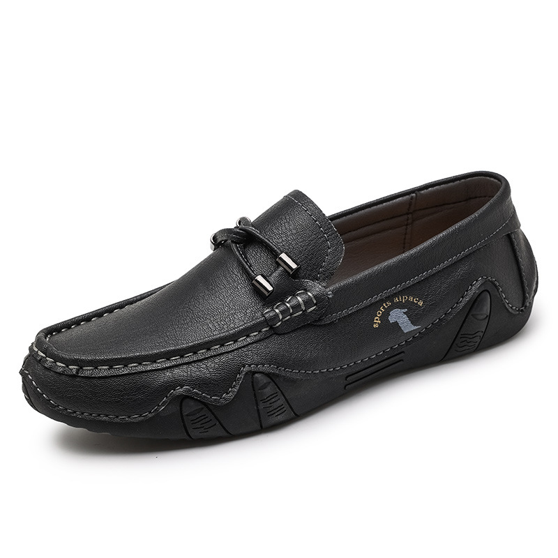 Autumn Men'S Casual Leather Shoes, One-Leg Driving Shoes, Men'S Hand-Sewn Cross-Border Large Size Octopus Men'S Shoes
