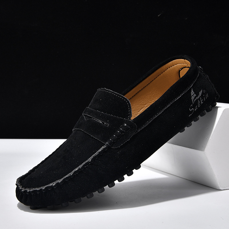 Cross-Border Men'S Beanie Shoes, Slip-On Men'S Lazy Shoes, Fashionable Foreign Trade Men'S Shoes, Round Toe Large Size Men'S Versatile Casual Shoes