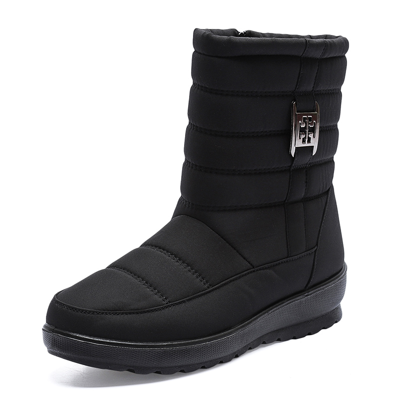 Women's Side Zipper Waterproof Snow Boots