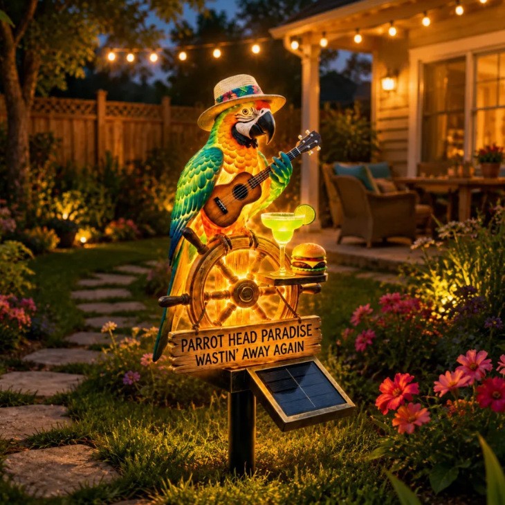 🔥Last Day 49% OFF🔥 - 🌴 Solar-Powered Parrot Garden Light