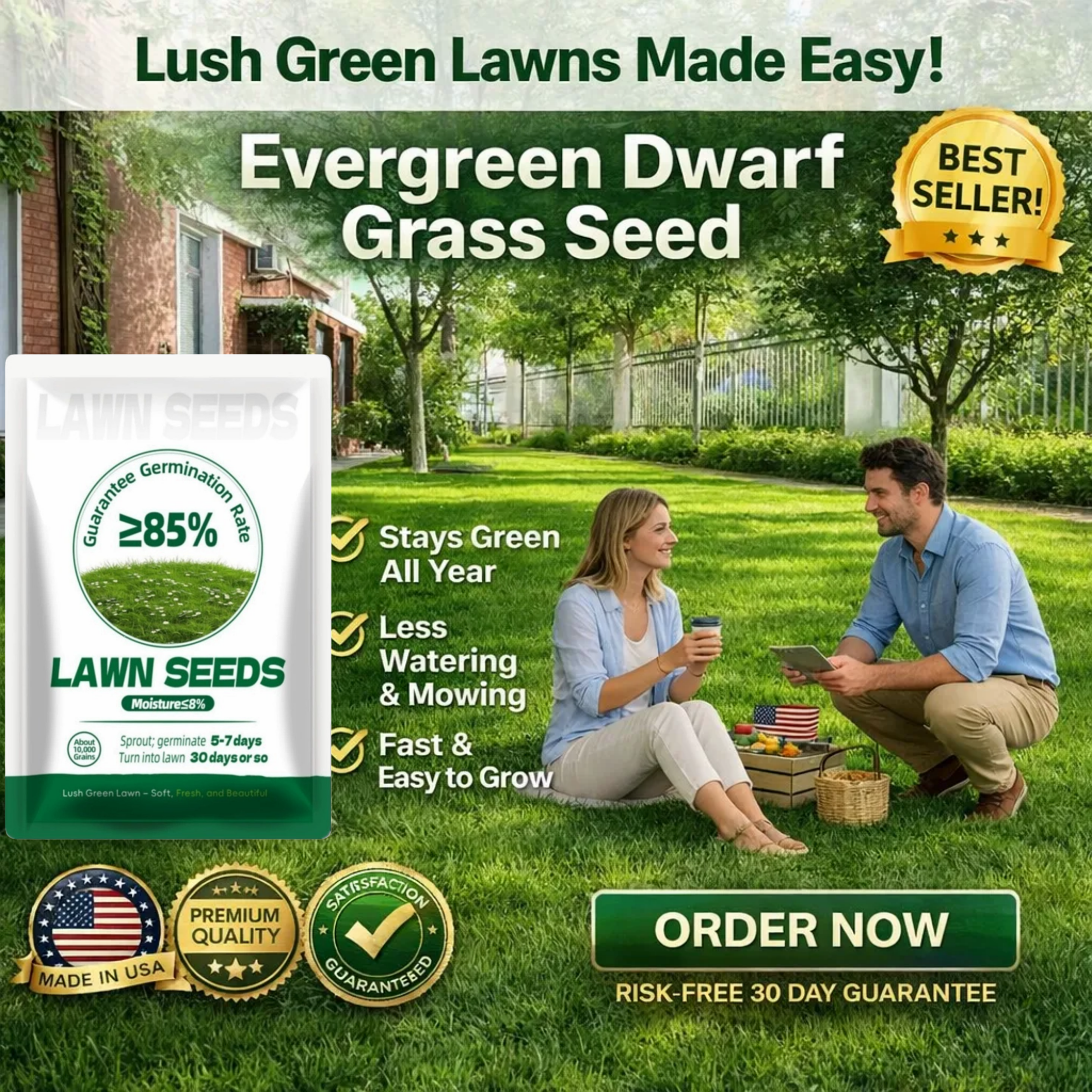 🌱2026 Advanced Lawn Seed for Thicker, Greener Turf
