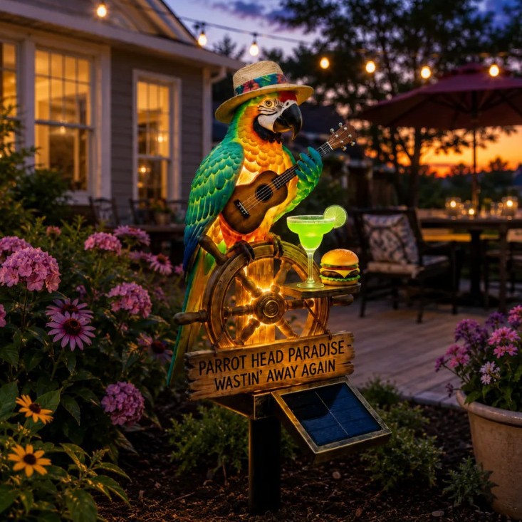 🔥Last Day 49% OFF🔥 - 🌴 Solar-Powered Parrot Garden Light