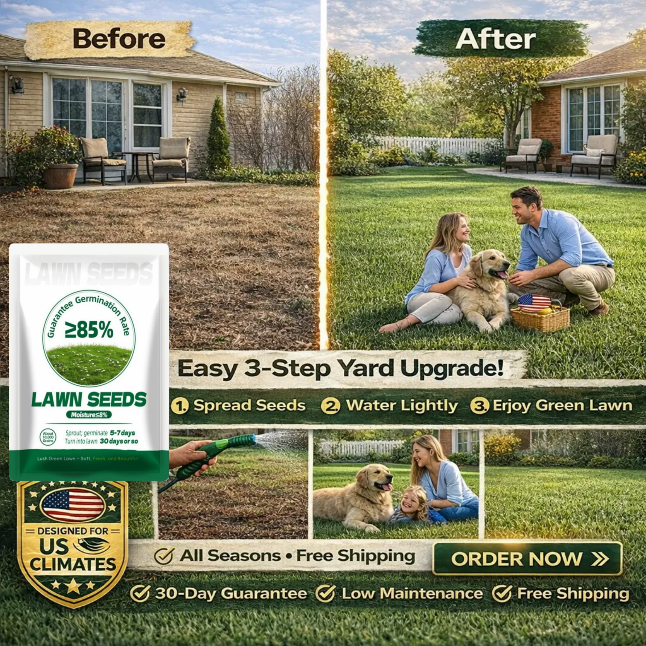 🌱2026 Advanced Lawn Seed for Thicker, Greener Turf