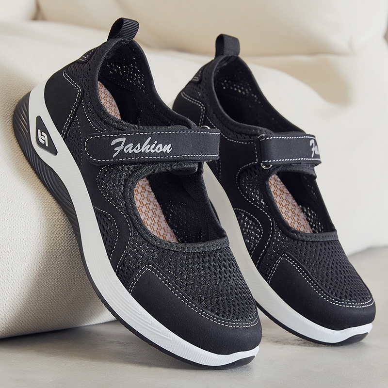 Women's Woven Orthopedic Breathable Soft Shoes Outdoor Comfort Casual Fashion Sneakers Slip on Diabetic Foam Shoes Arch Support