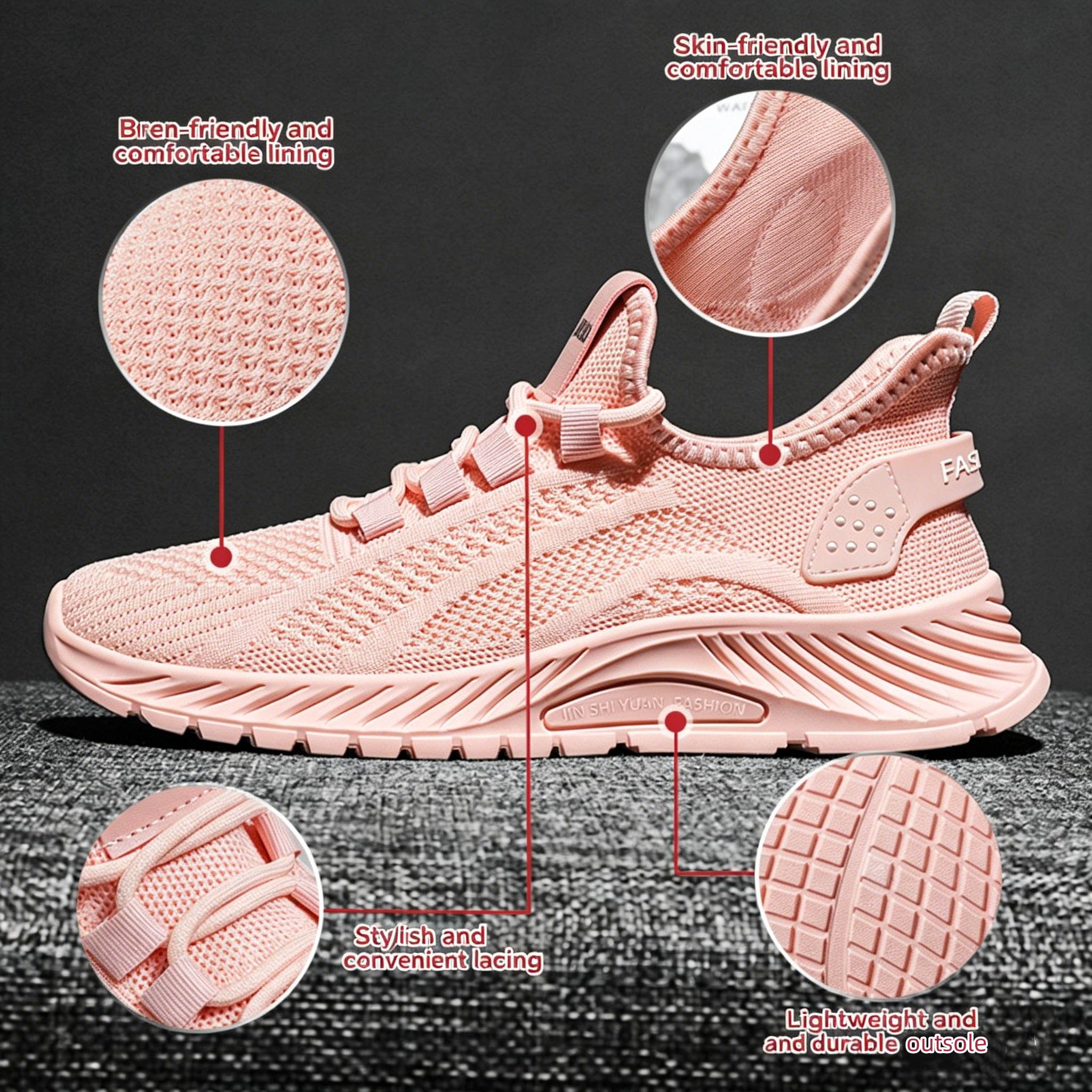 ⏰ Limited Time Sale 60% OFF - Women's Breathable Knit Sneakers, Summer Casual Slip-On Sport Shoes
