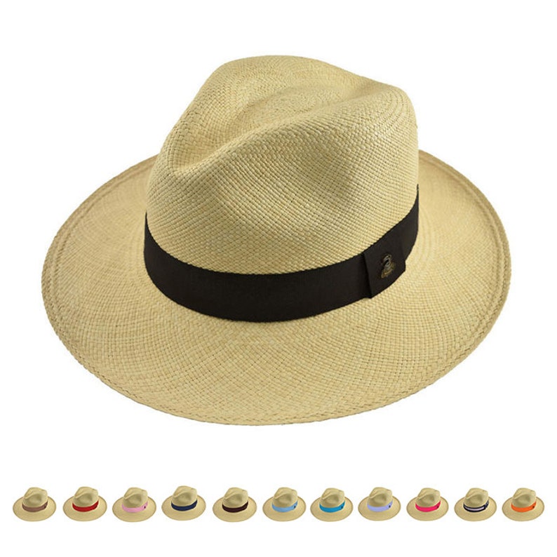 Genuine Panama Hat - Customizable Band Color