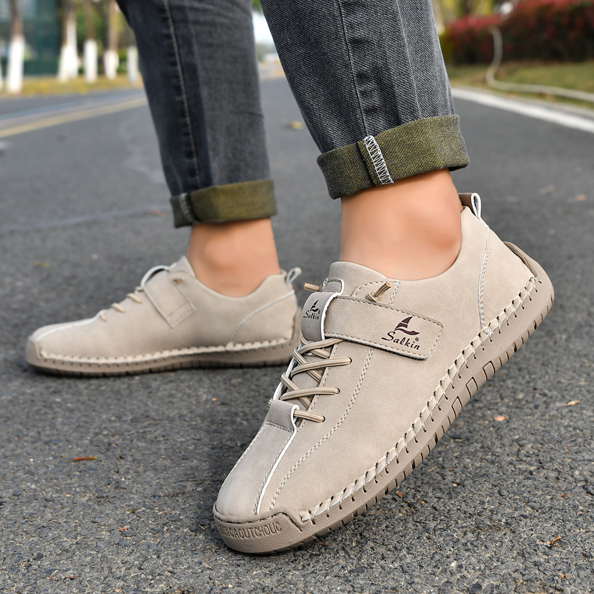 ⏰Limited Time 70% OFF - Men's Handmade Leather Casual Shoes - Comfortable for Driving &