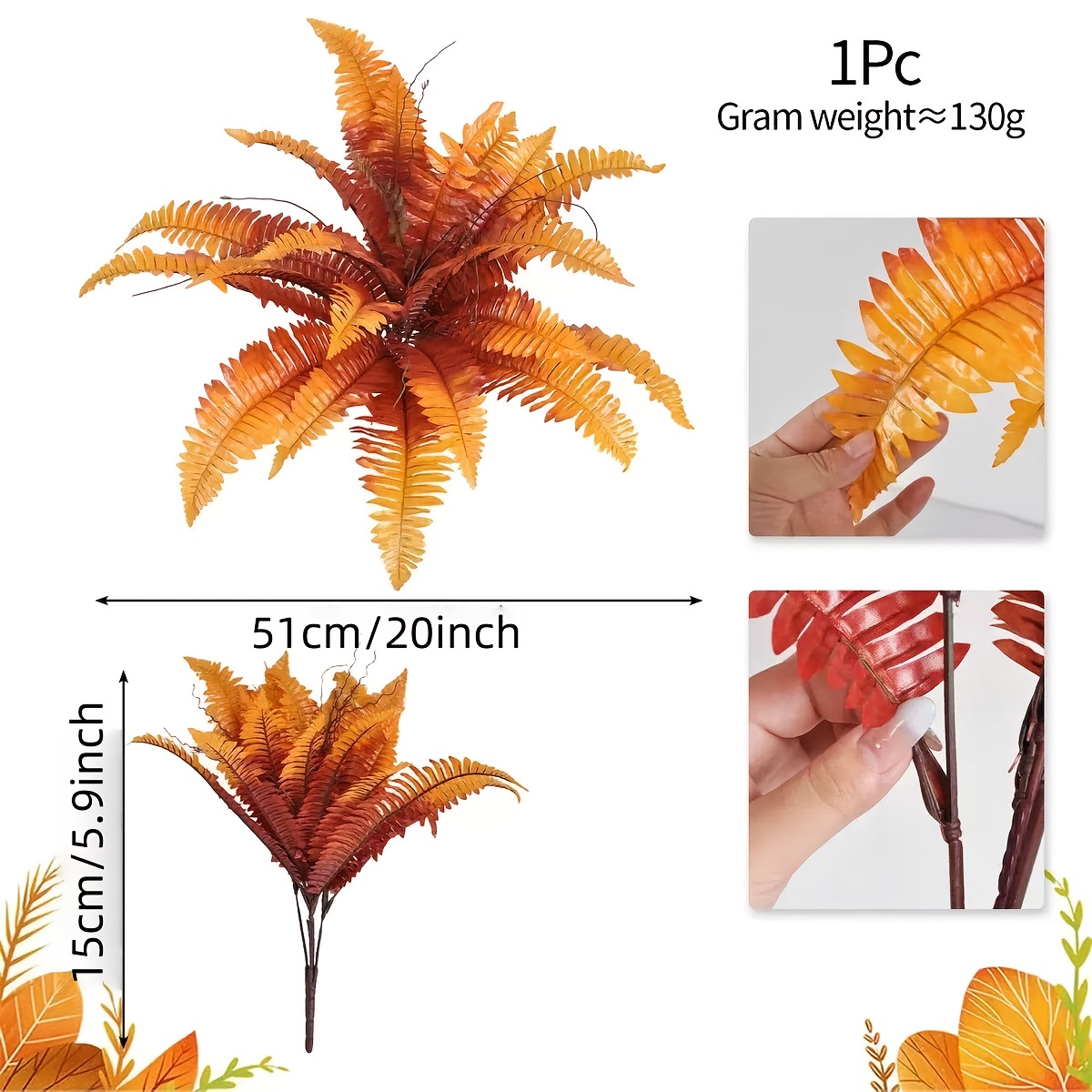 🔥$9.98 Today Only🍂UV Resistant Lifelike Artificial Autumn-toned Boston Fern🍁