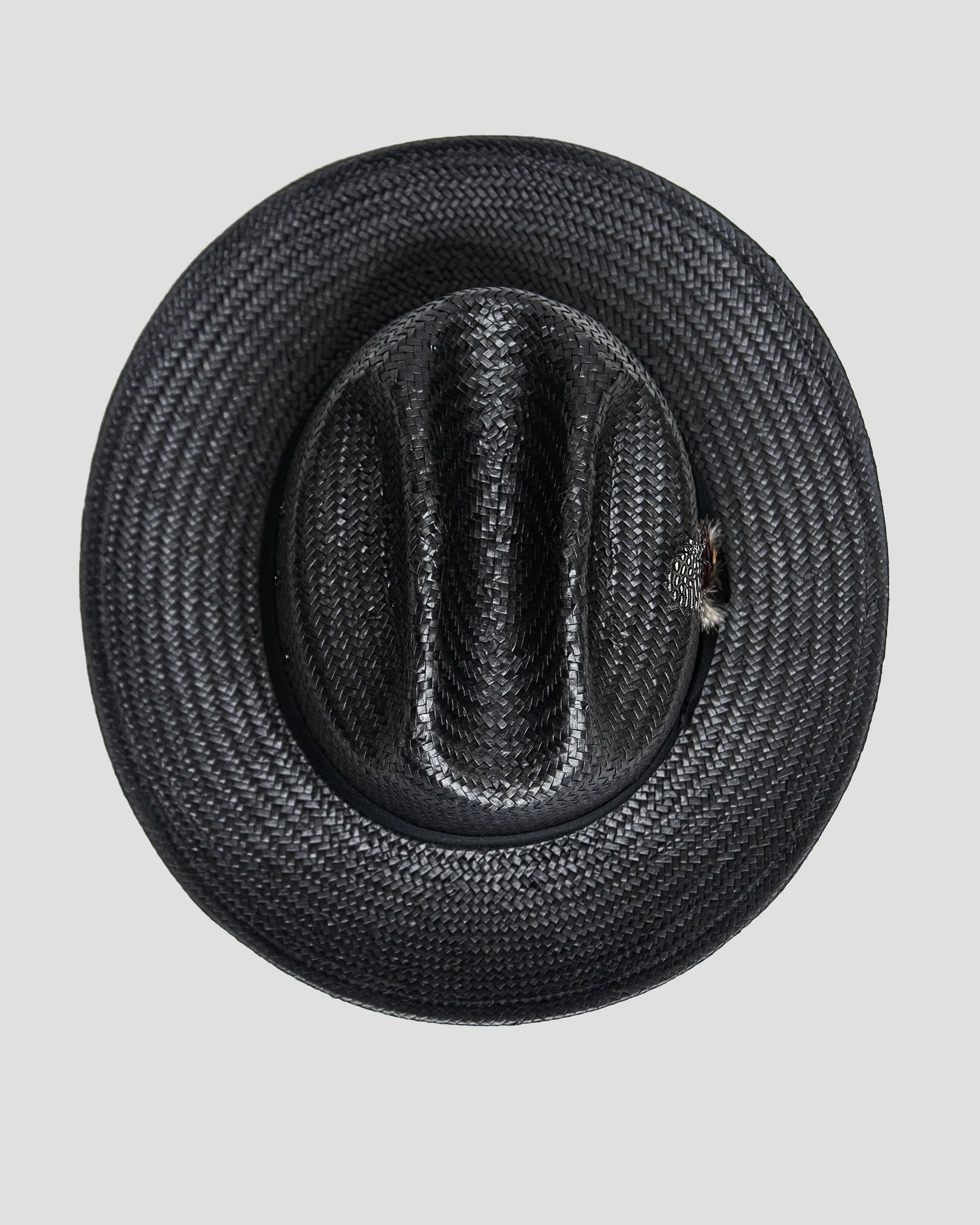 Miller Ranch Straw Fedora Hat - Ebony