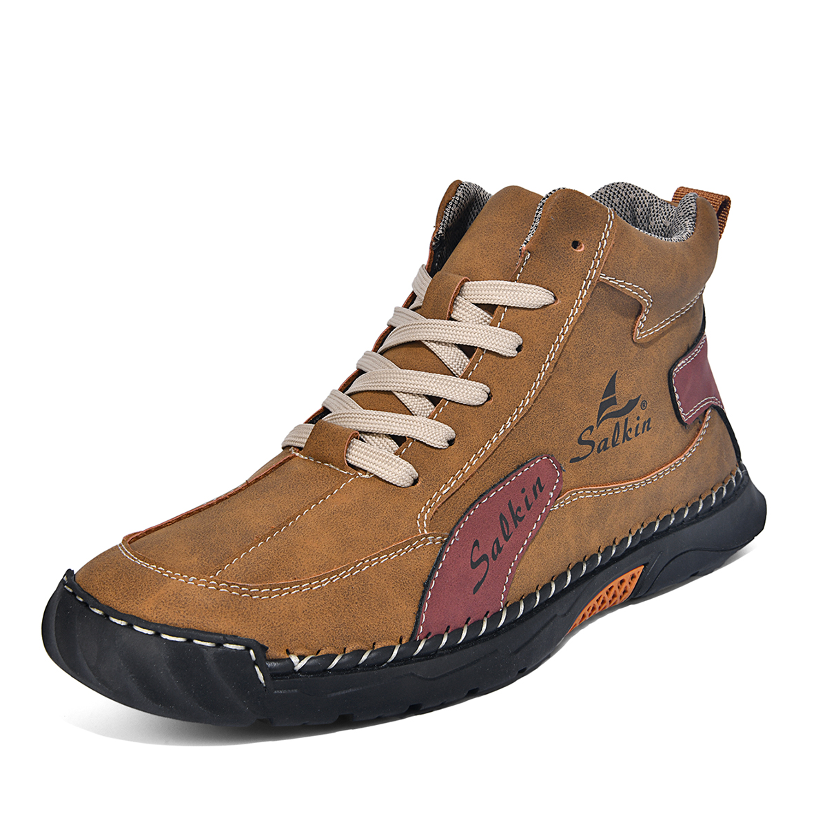 Men's Orthopedic Leather Shoes - Wide Toe | Waterproof | Structured Support | Non-Slip | Anti-Wear | Comfortable