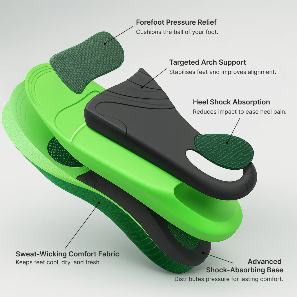 ⏰LAST DAY-70% OFF🛒—Orthopedic Soles – Comfort Insoles with Arch Support