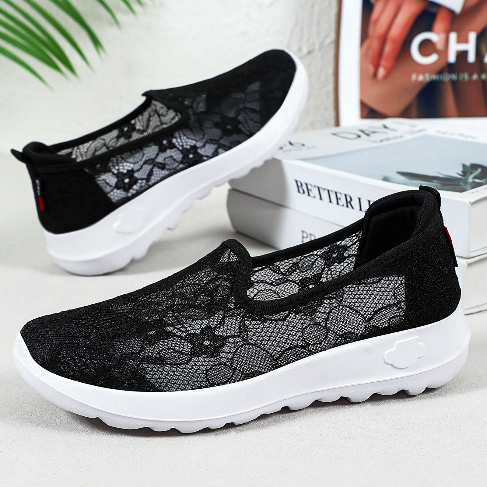 Shoes Women'S Shoes Versatile Spring New Generation Mesh Walking Shoes Breathable Casual Shoes Comfort Shoes Flat Mom Shoes