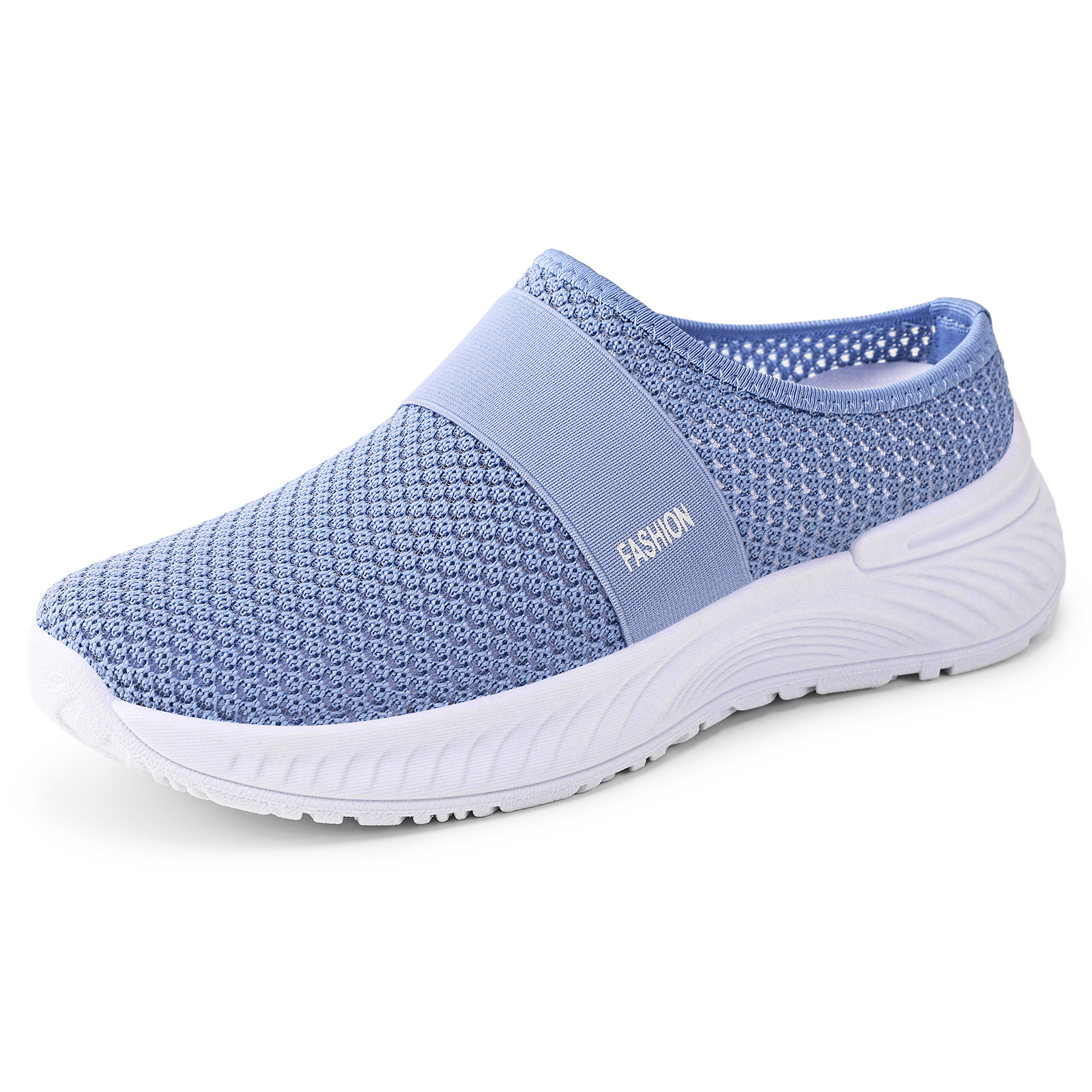 Women'S Summer Casual Shoes, Breathable And Non-Stuffy Mesh Shoes, Slip-Ons And Half Slippers, Soft Soles, Non-Tiring Shoes, Lazy Shoes