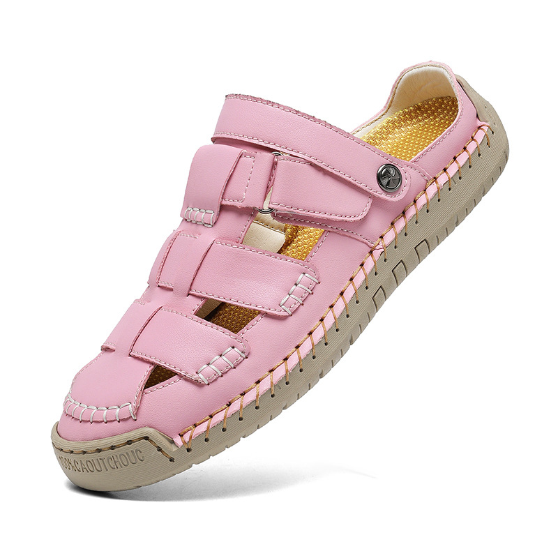 ⏰Limited Time 60% OFF - Women's Handmade Leather Slide Sandals - Breathable & Non-Slip
