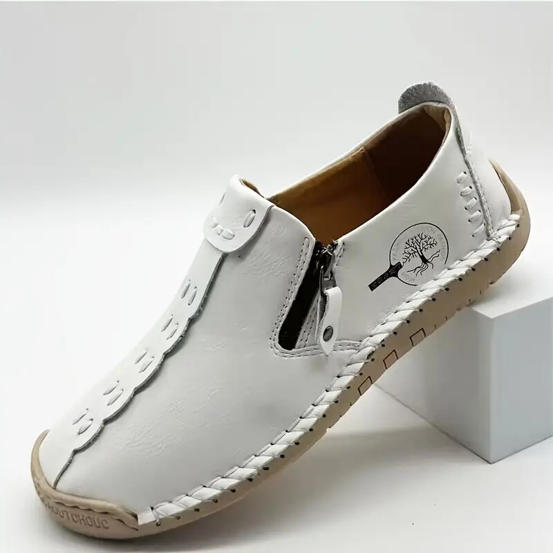 ⏰Limited Time 60% OFF - Men's Handmade Stitched Slip-On Driving Shoes with Zipper