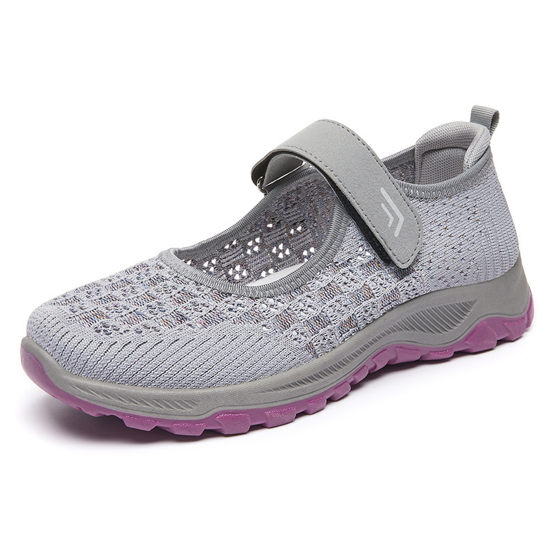 Women'S Shoes New Summer Breathable Mesh Shoes For Women Old Beijing Cloth Shoes Middle-Aged And Elderly Walking Shoes Soft Sole Mom'S Shoes Wholesale