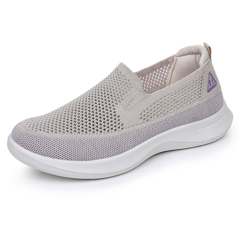 Shoes For Women 2026 Summer New Fashion Versatile Mom Shoes Casual Sports Soft Sole Breathable Slip-On Shoes