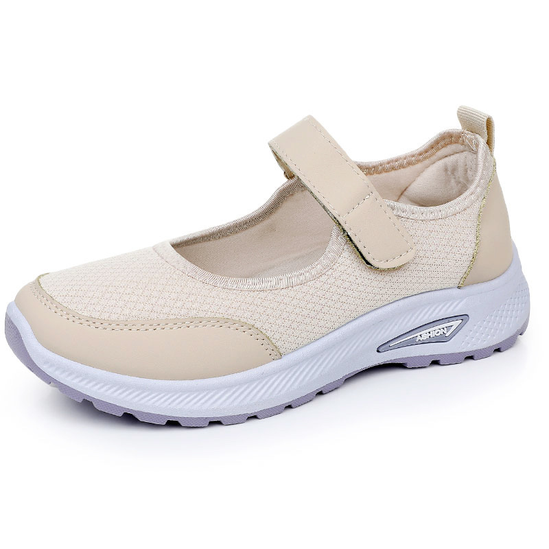 2026 Spring And Summer New Middle-Aged And Elderly Mesh Mother'S Shoes For Women Velcro Soft Sole Elderly Shoes Cross-Border Temu Shoes For Women
