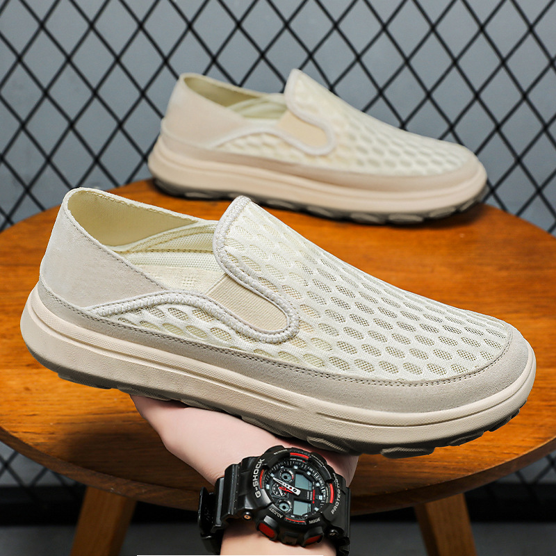 Shoes Men'S Casual Shoes Summer New Style Feiwei Breathable Non-Stinky Casual Shoes Soft Sole Lightweight Old Beijing Cloth Shoes