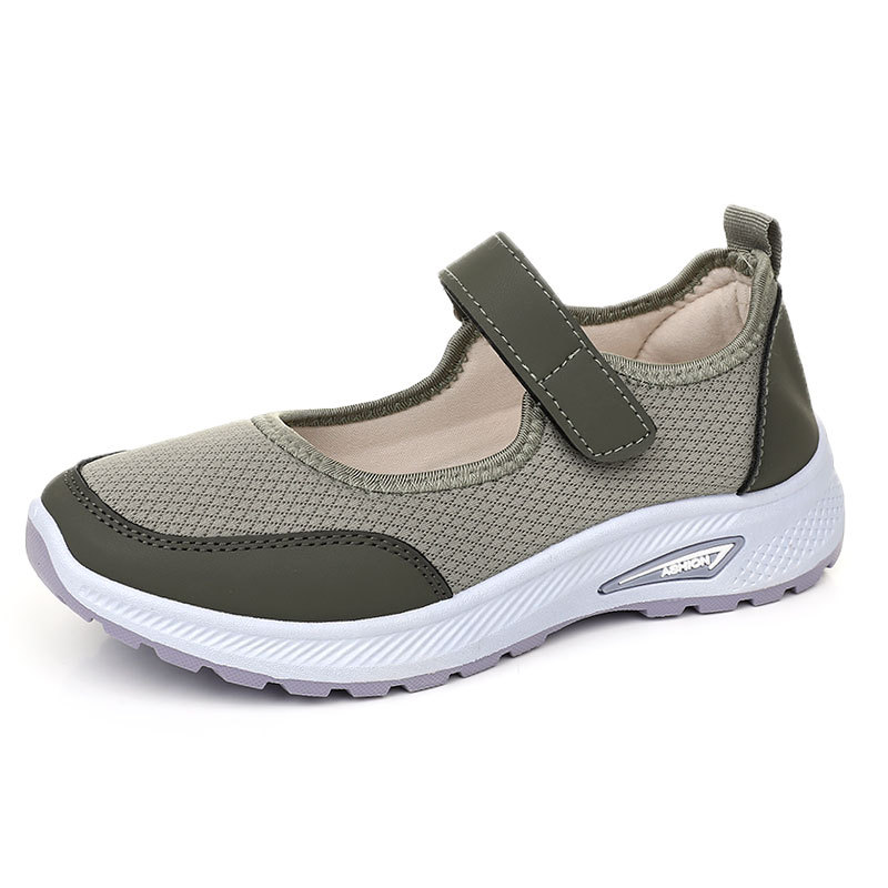 2026 Spring And Summer New Middle-Aged And Elderly Mesh Mother'S Shoes For Women Velcro Soft Sole Elderly Shoes Cross-Border Temu Shoes For Women