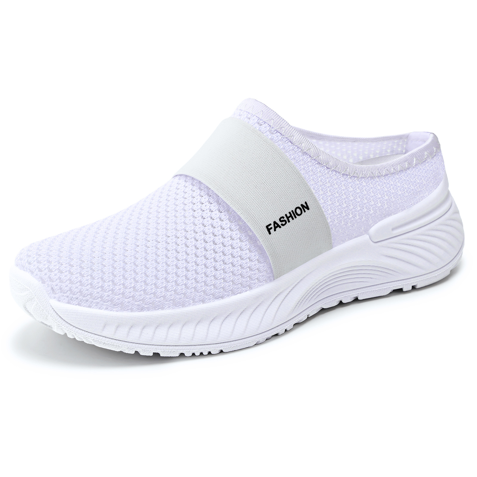 Women'S Summer Casual Shoes, Breathable And Non-Stuffy Mesh Shoes, Slip-Ons And Half Slippers, Soft Soles, Non-Tiring Shoes, Lazy Shoes