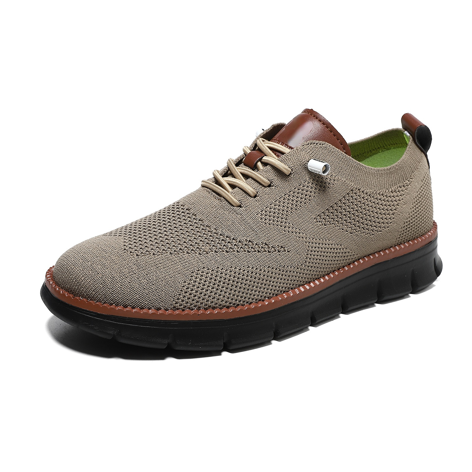 2025 New Cross-Border Lightweight Lace-Up Casual Men'S Shoes Breathable Fly Weave Men'S Large Size Sports Shoes Men Loafers