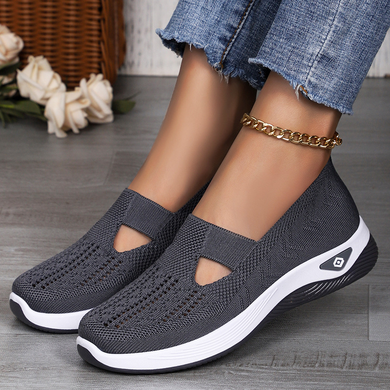 Women's Casual Walking Shoes | Breathable Knit, Non-Slip Sole & Easy On/Off for Daily & Outdoor Use
