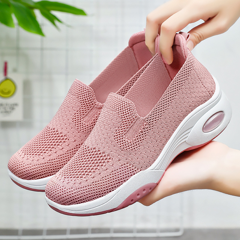 Shoes For Women Summer New Cross-Border Women'S Shoes Wholesale Thick-Soled Fly Woven Shoes Shoes Casual One-Step Heightening Shoes