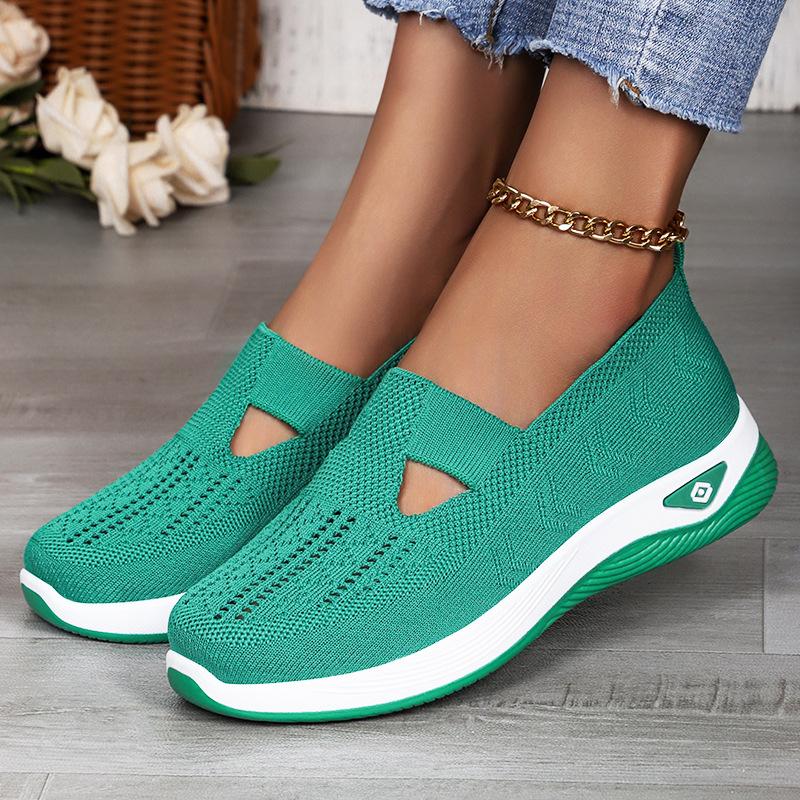 Women's Casual Walking Shoes | Breathable Knit, Non-Slip Sole & Easy On/Off for Daily & Outdoor Use