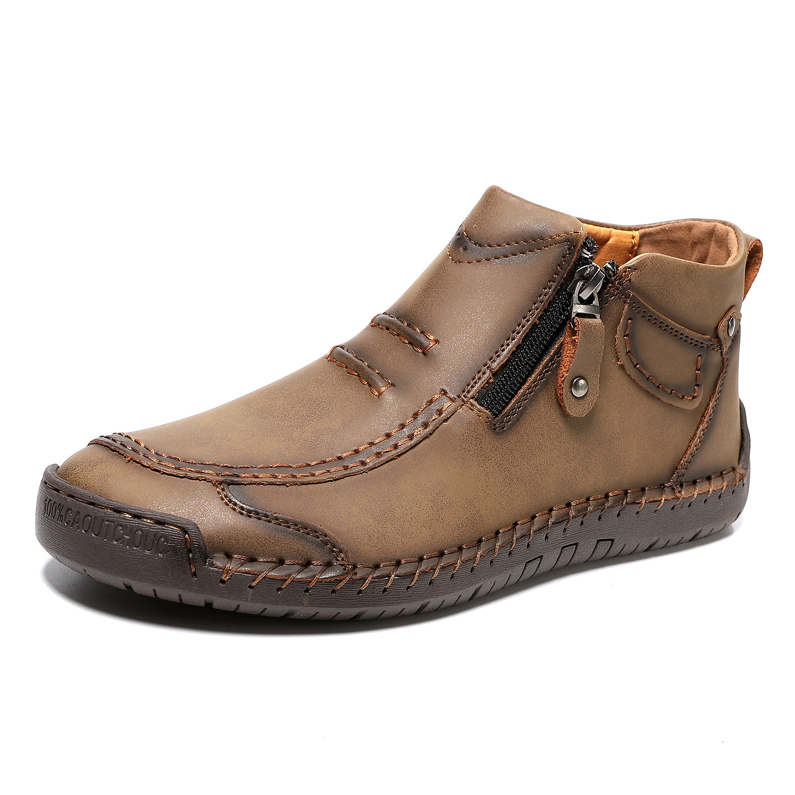 🔥Last Day Deals🔥Handmade Suede High Boots for Men Waterproof Leather Sneakers